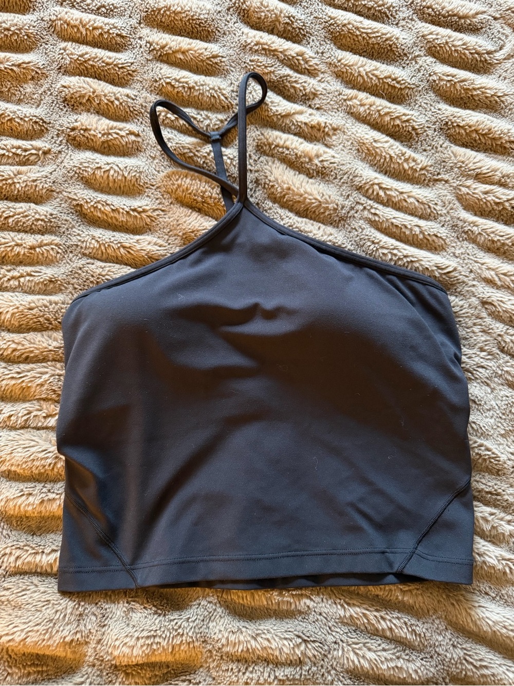 lululemon athletica Black Cropped Halter Camisole